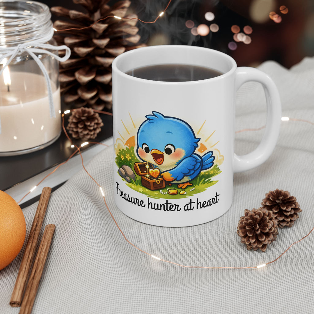 Treasure Hunter at Heart Bluebird Mug – Whimsical Nature Lover Gift (11oz, 15oz)