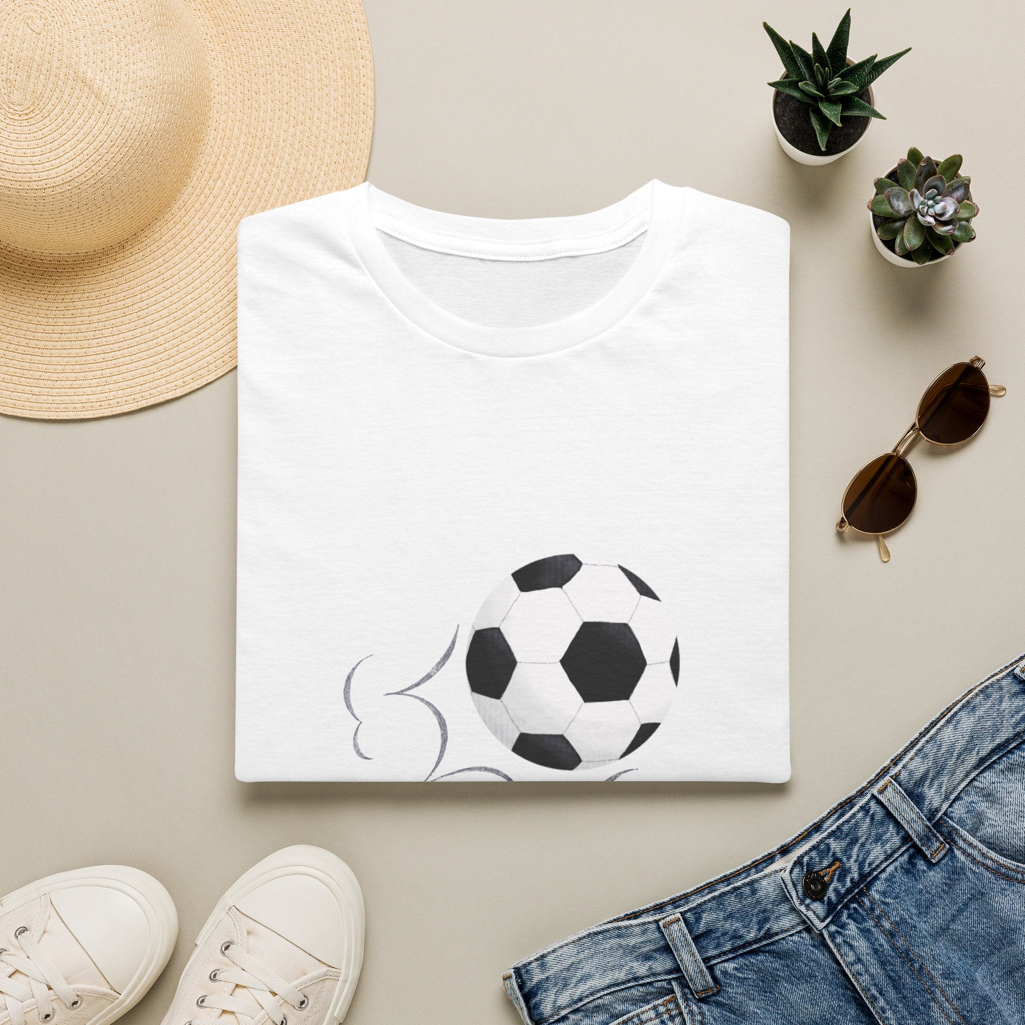 Soccer Kick T-Shirt — Minimal Football Graphic Tee