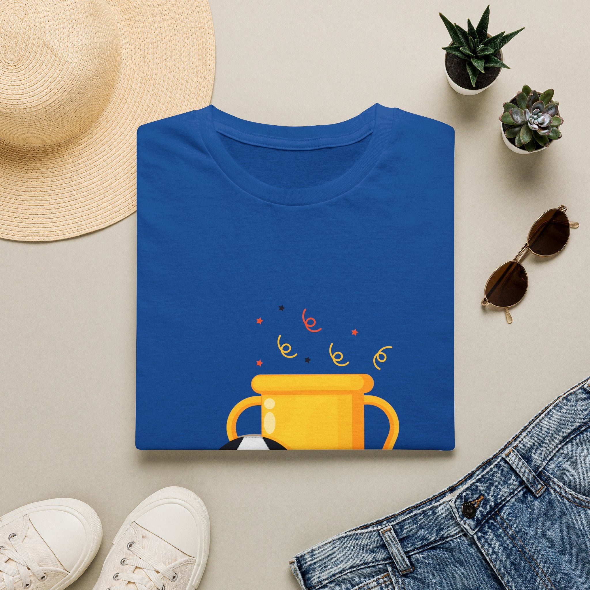 Soccer Champion Trophy T-Shirt — Kids & Fans Victory Tee