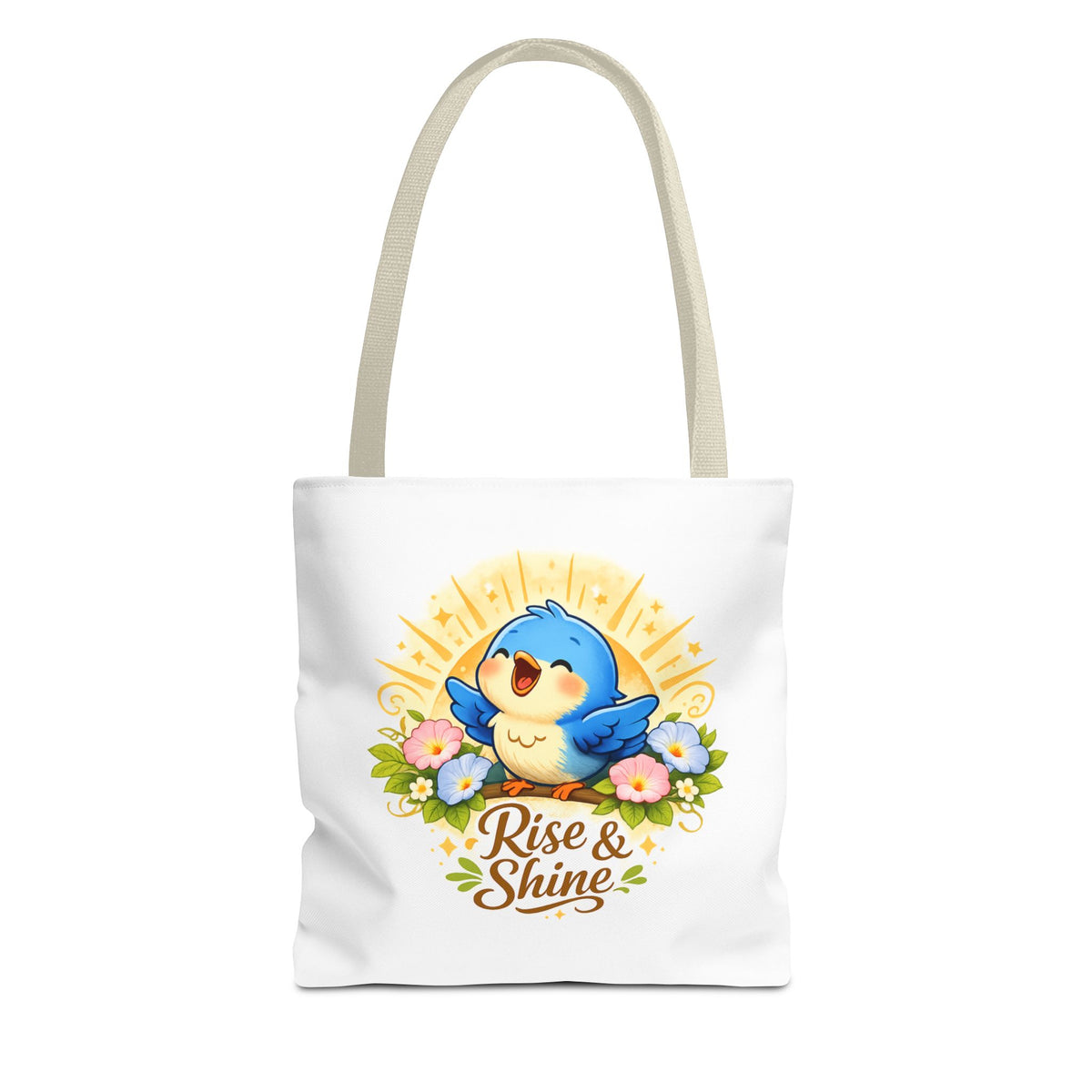 Rise & Shine Premium Bluebird Tote – Inspirational High‑Quality Carryall