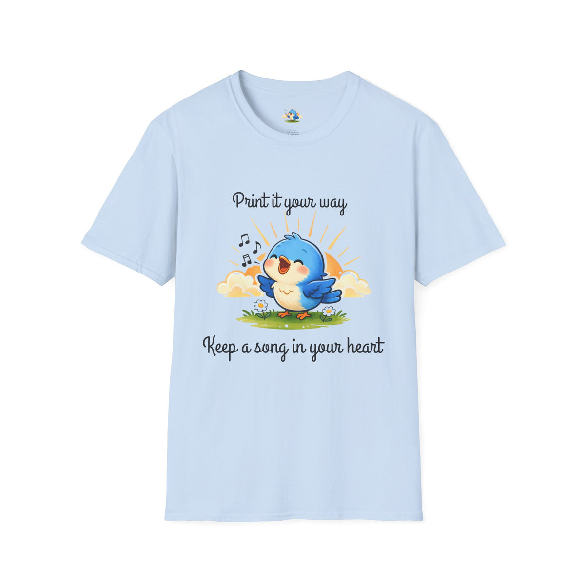 Personalized -  “Keep a Song in Your Heart” Singing Bluebird Tee
