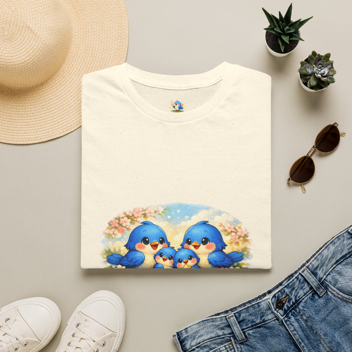 “Family Means Everything” Bluebird Family Tee