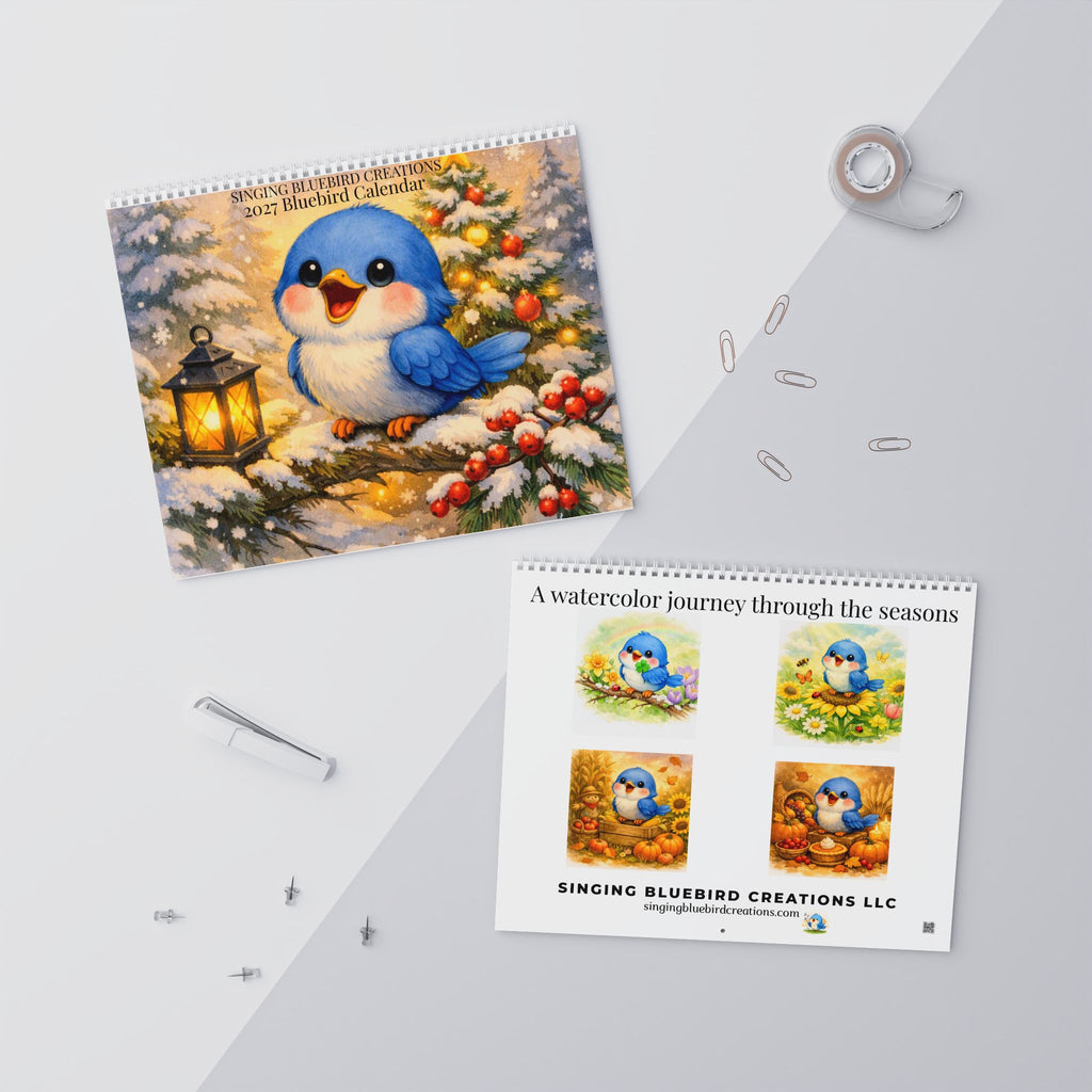 Singing Bluebird Seasonal Watercolor Calendar 2027