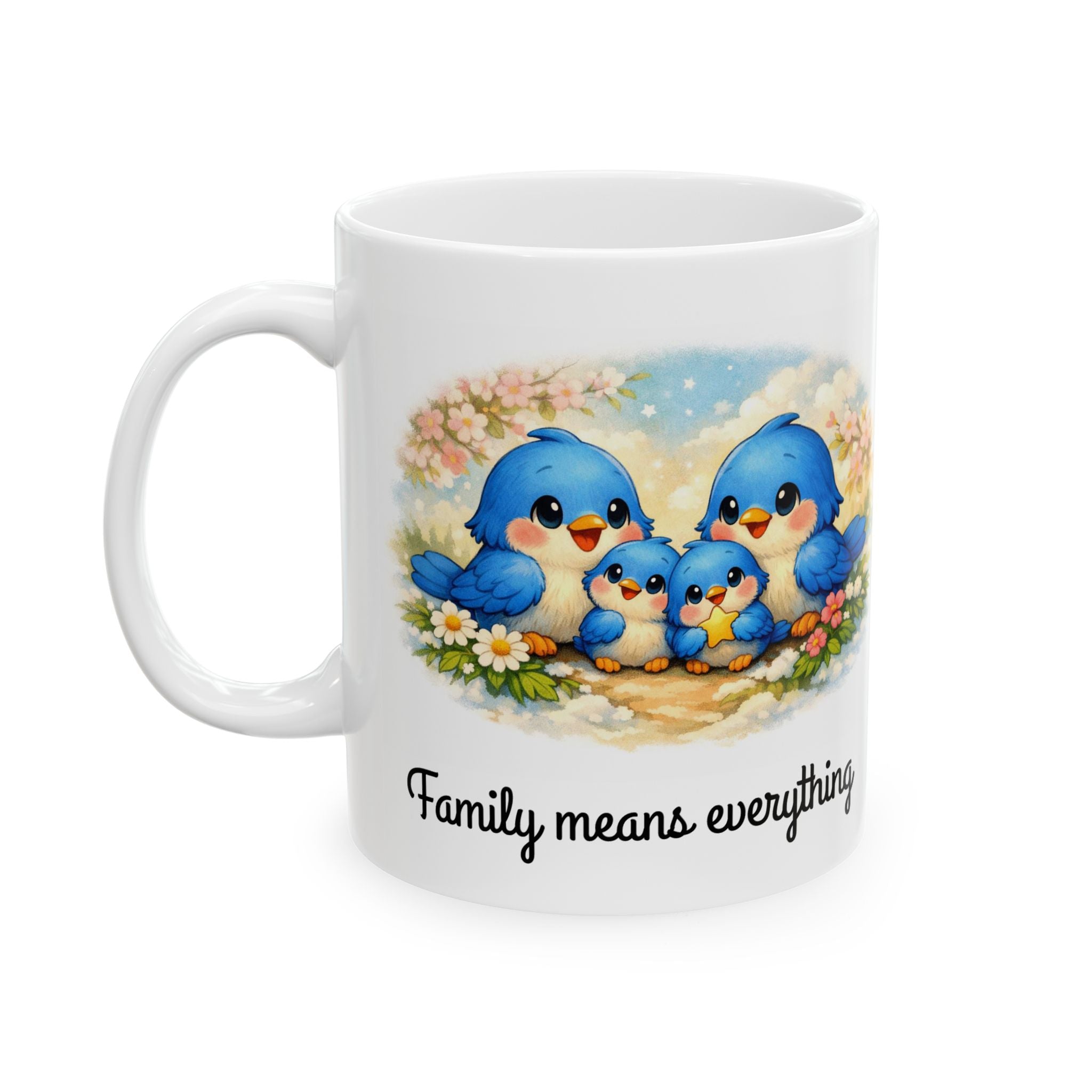Family Bluebirds Mug – Sentimental Gift for Moms, Grandmas & Bird Lovers