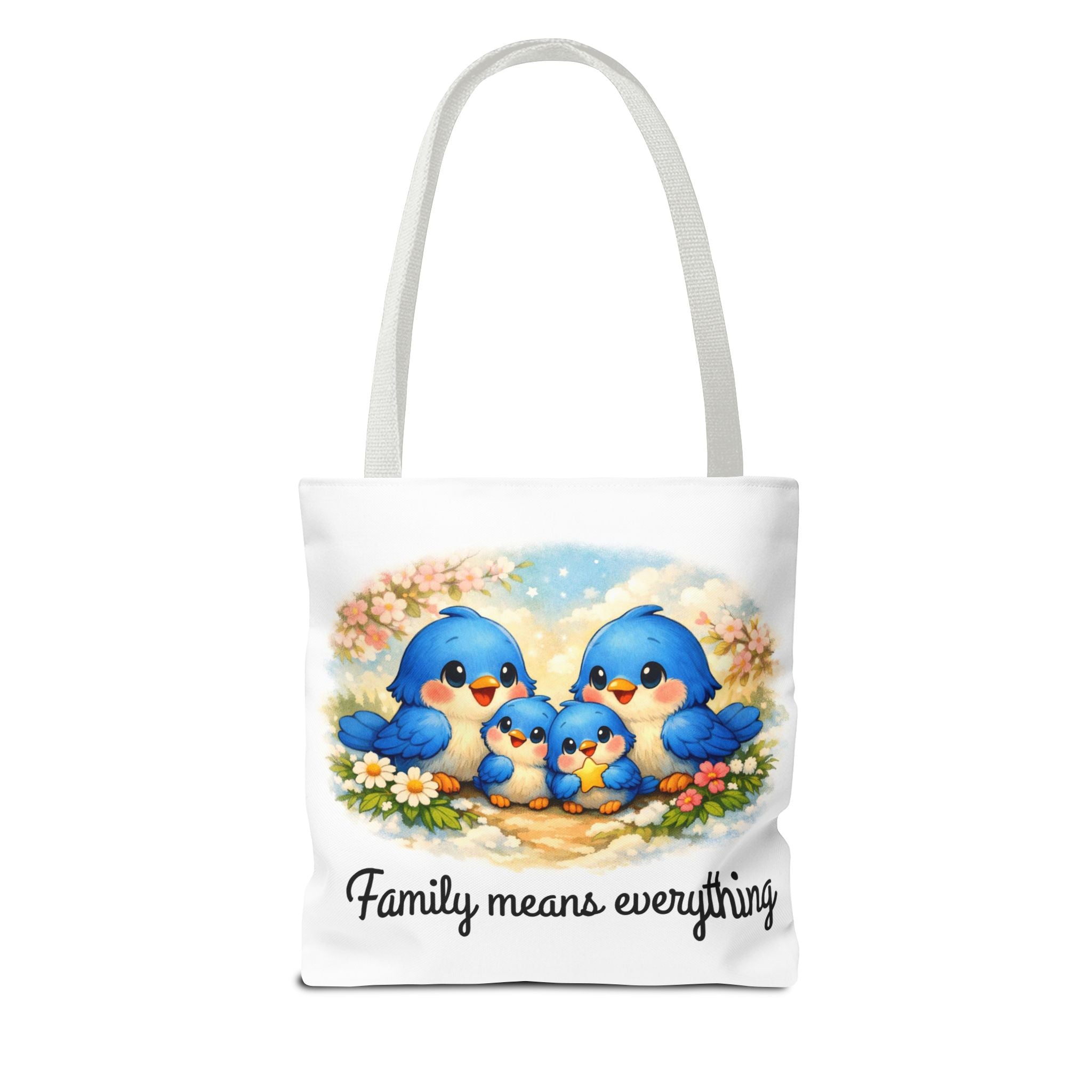 Family Means Everything Bluebirds – Premium Tote Bag