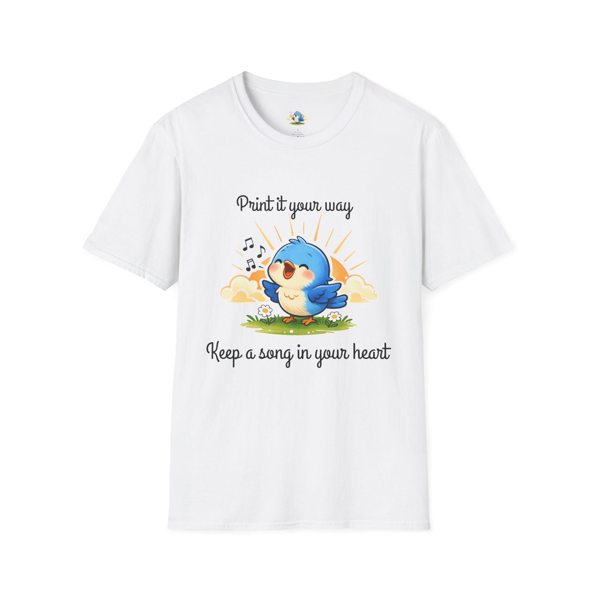 Personalized -  “Keep a Song in Your Heart” Singing Bluebird Tee
