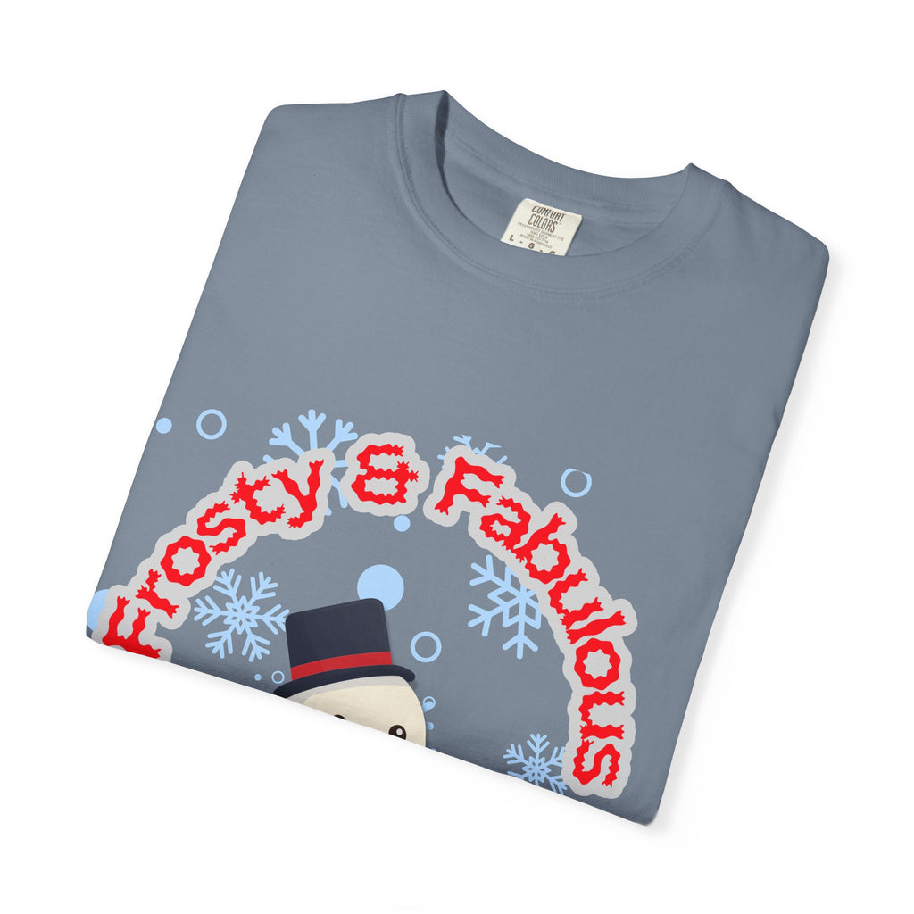 Frosty & Fabulous Christmas Tee – Snowman & Snowflakes Holiday Shirt