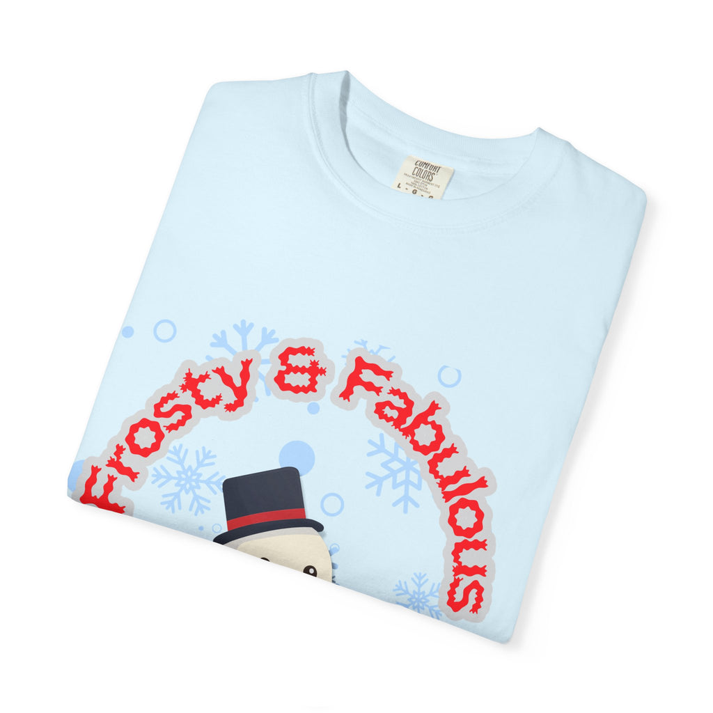 Frosty & Fabulous Christmas Tee – Snowman & Snowflakes Holiday Shirt