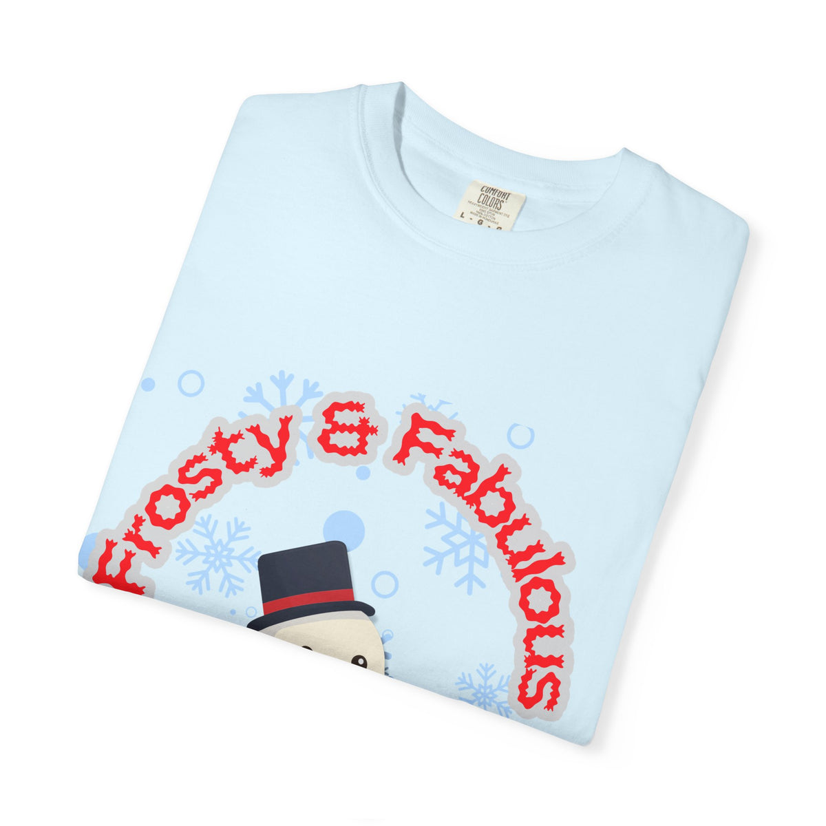 Frosty & Fabulous Christmas Tee – Snowman & Snowflakes Holiday Shirt