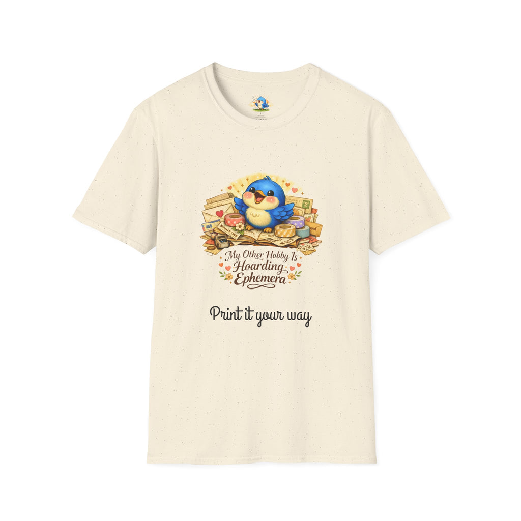 Personalized “My Other Hobby Is Hoarding Ephemera” Bluebird Tee