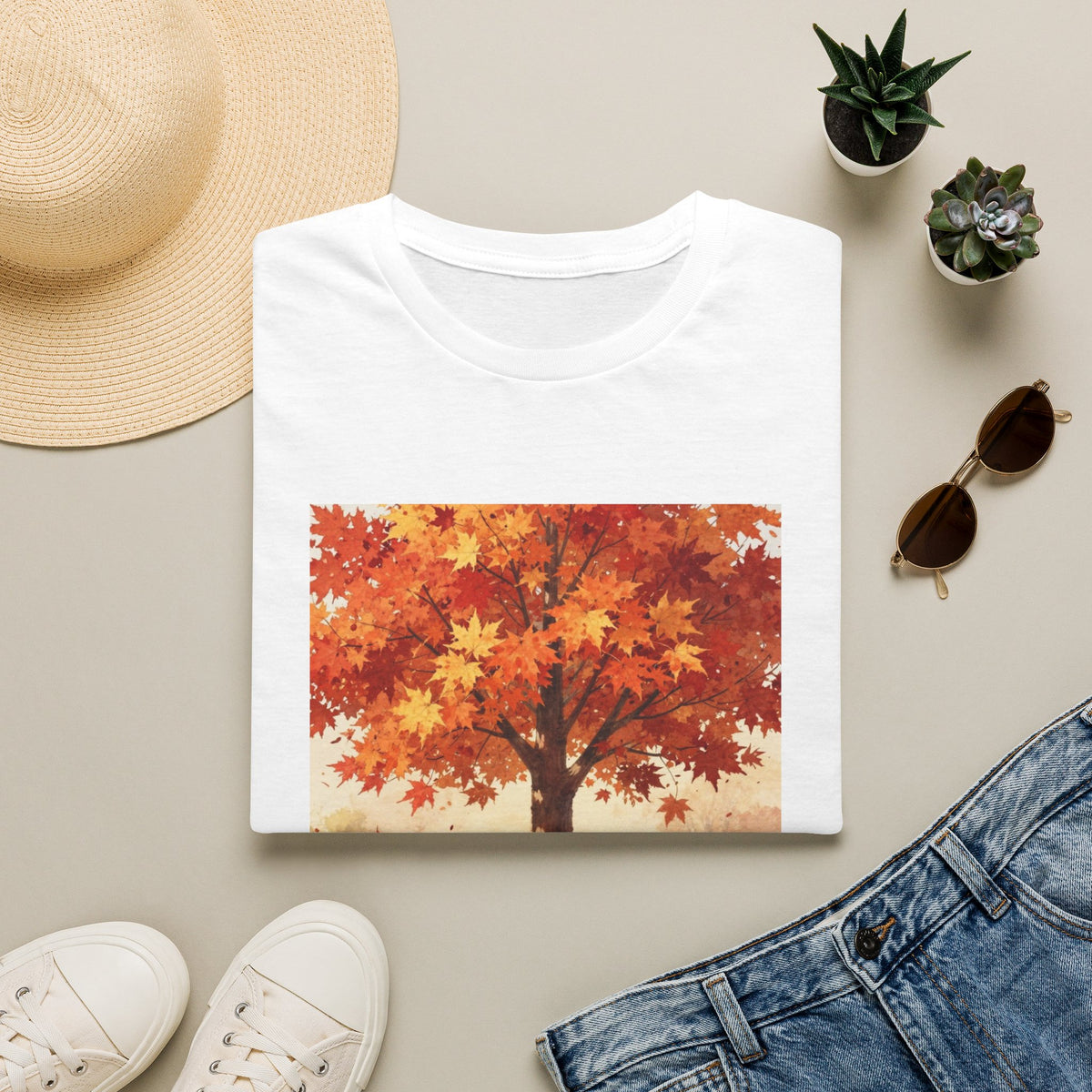 Autumn Inspirational Tee Shirt   Lovely Letting Go Fall Tee   Pumpkin & Tree Graphic Shirt  Cozy Autumn Quote Shirt for Women