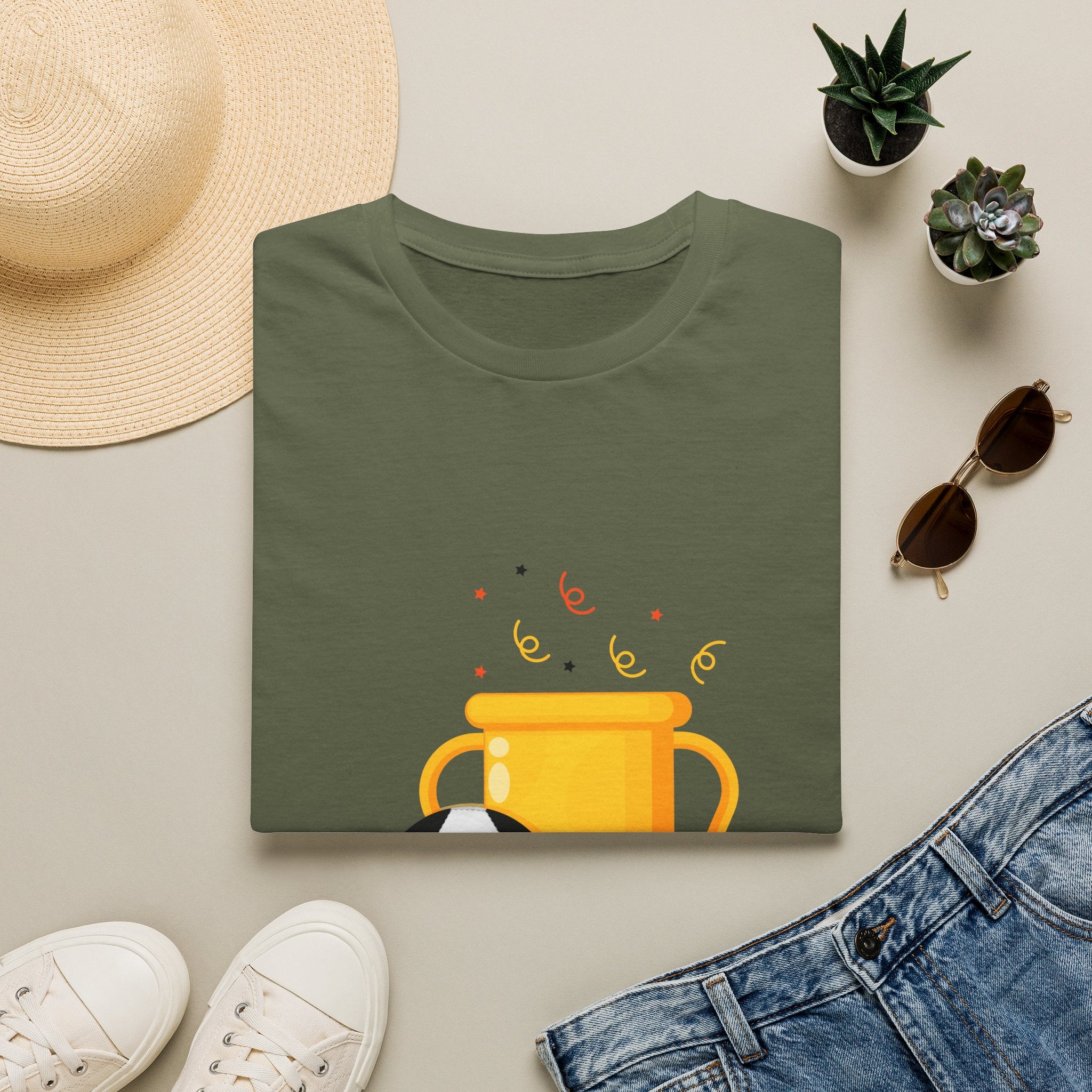 Soccer Champion Trophy T-Shirt — Kids & Fans Victory Tee