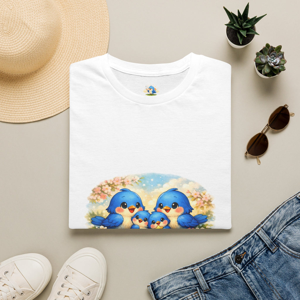 “Family Means Everything” Bluebird Family Tee