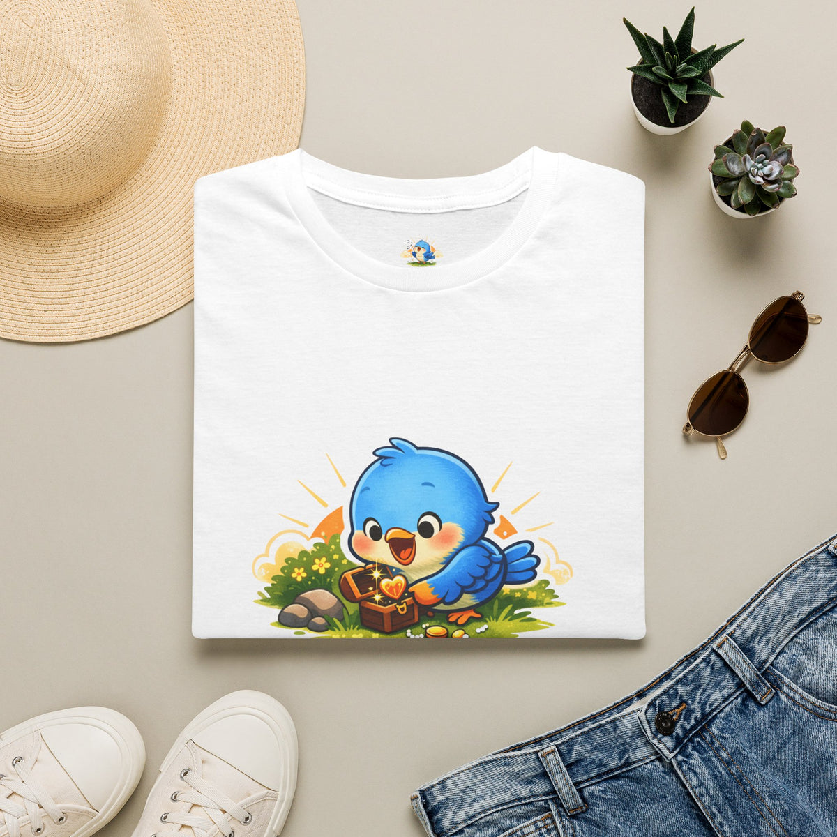 “Treasure Hunter at Heart” Bluebird Tee