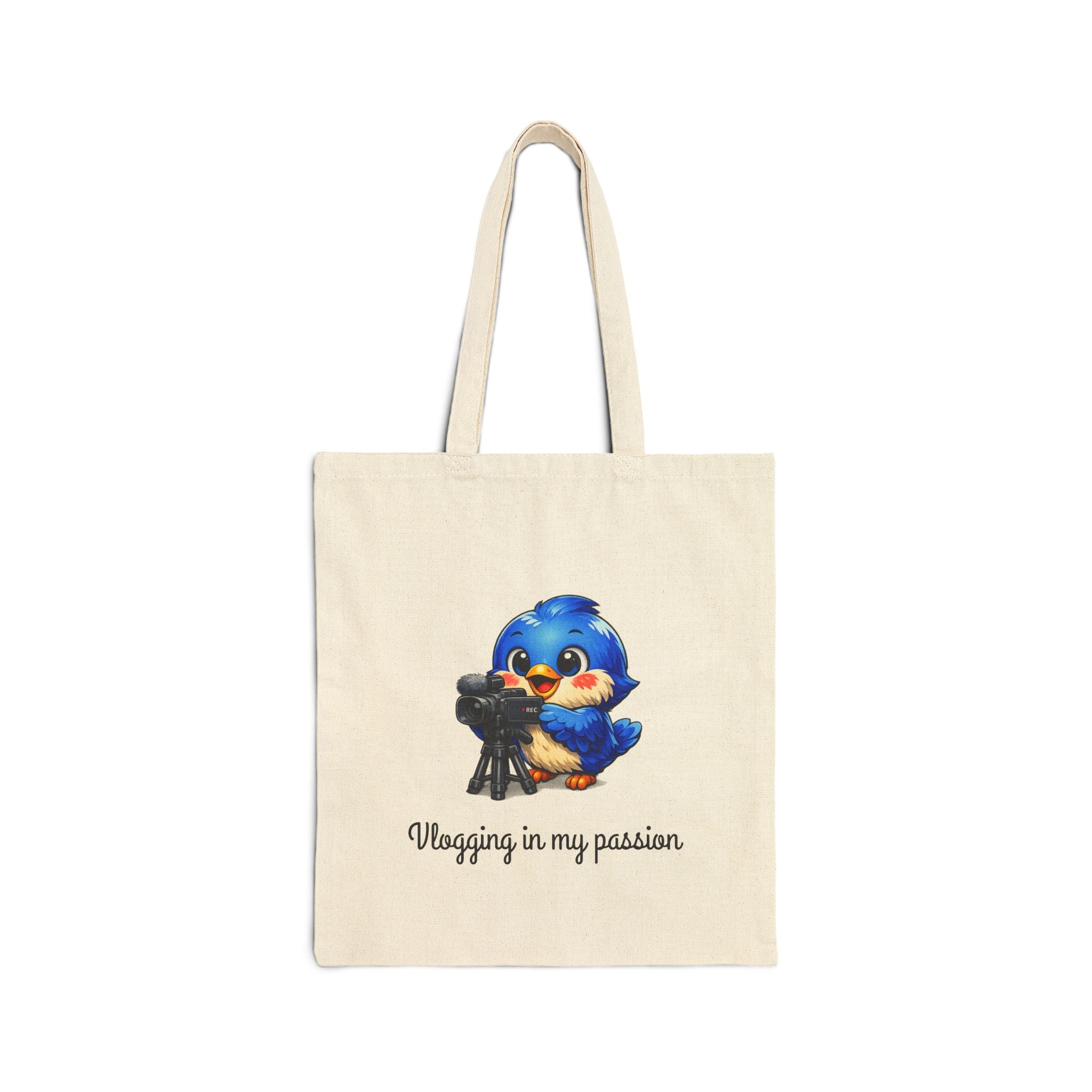 Vlogging Bluebird Tote Bag – Cute Creator Bag for Content Makers & Influencers  Description
