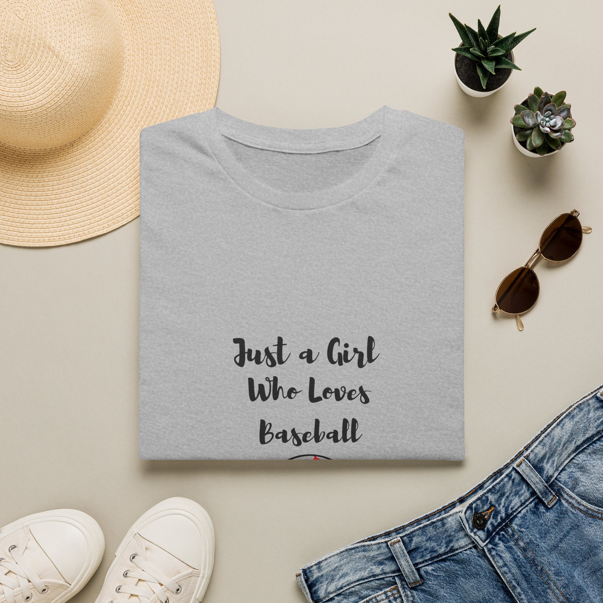 Baseball T-Shirt — “Just a Girl Who Loves Baseball” Cute Soft Tee for Fans & Players