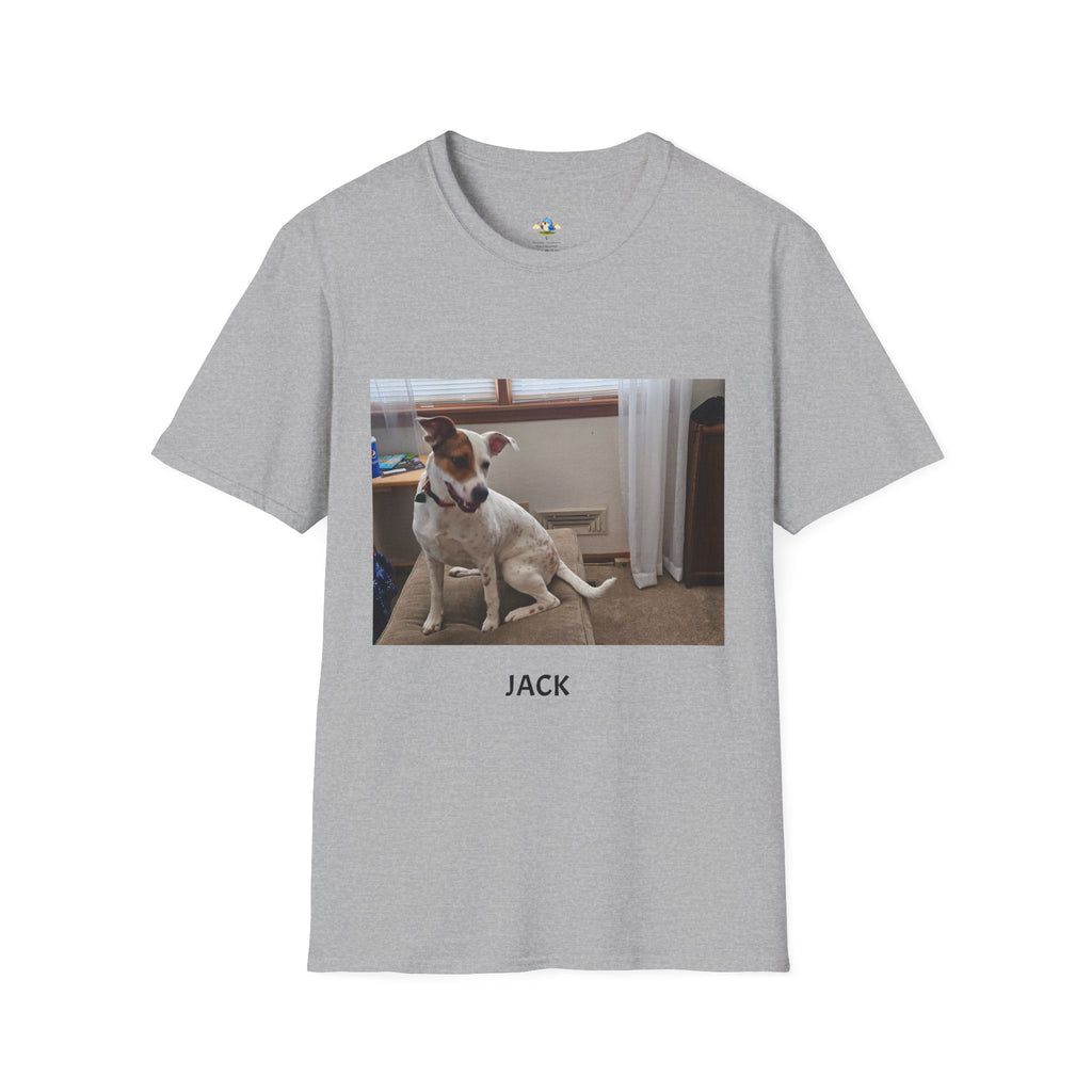 Custom Pet Photo T‑Shirt — Upload Your Dog or Cat’s Image & Add Their Name