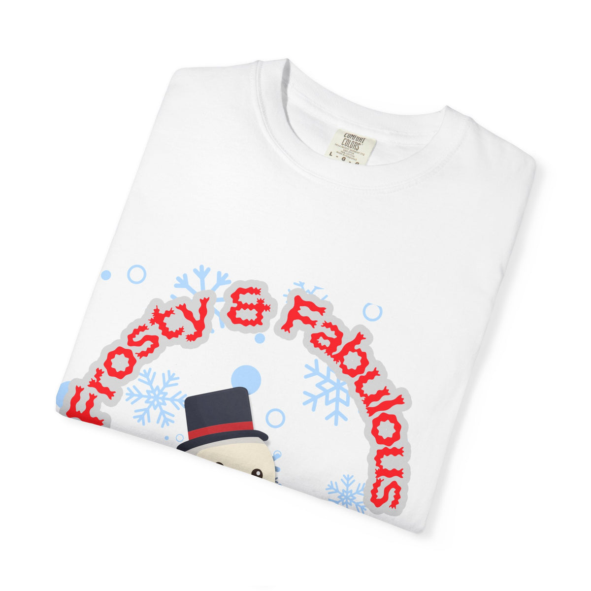 Frosty & Fabulous Christmas Tee – Snowman & Snowflakes Holiday Shirt