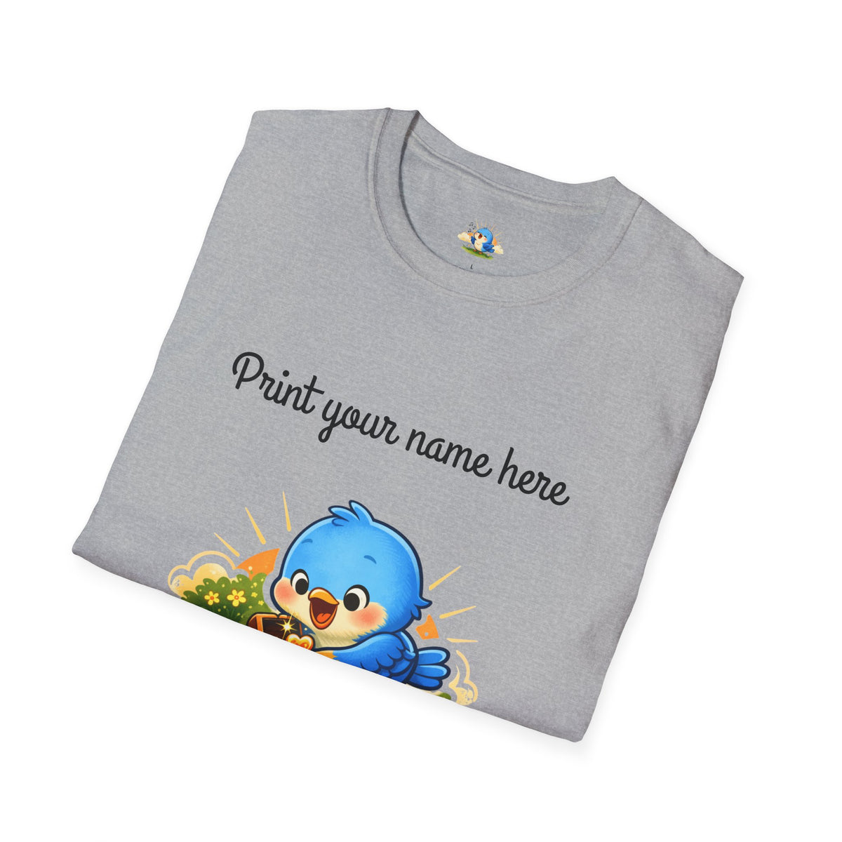 Personalized “Treasure Hunter at Heart” Bluebird Tee – Add Your Name