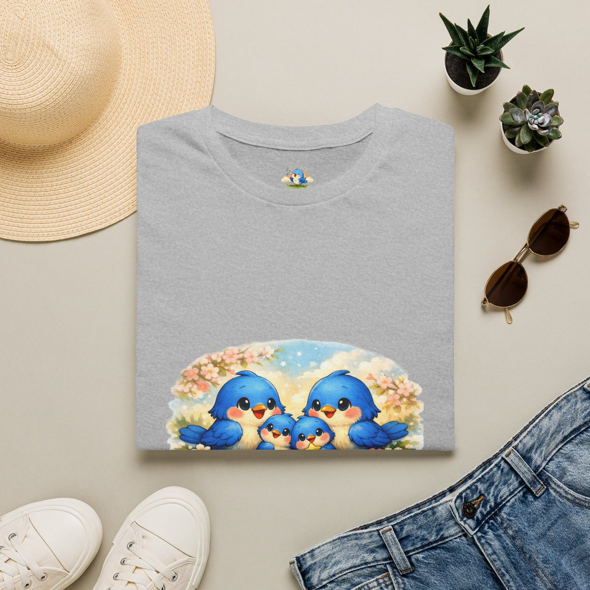 “Family Means Everything” Bluebird Family Tee