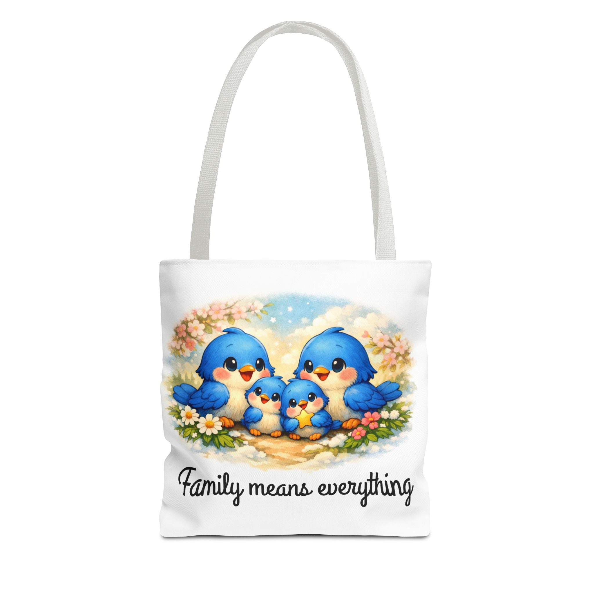 Family Means Everything Bluebirds – Premium Tote Bag