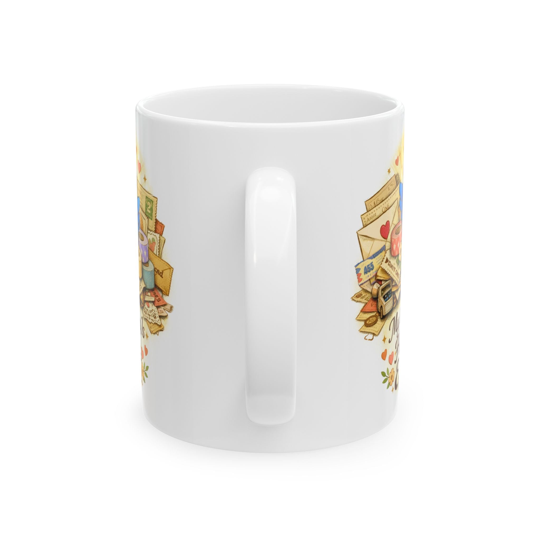 Ephemera Lover Bluebird Mug – Junk Journaling & Scrapbooking Gift for Paper Collectors