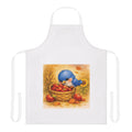 Bluebird & Apple Basket Fall Apron – Cozy Watercolor Kitchen Gift for Autumn Baking