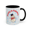 Frosty & Fabulous Christmas Mug – Snowman Winter Coffee Cup, Holiday Hot Cocoa Mug, Cute Snowflakes Design