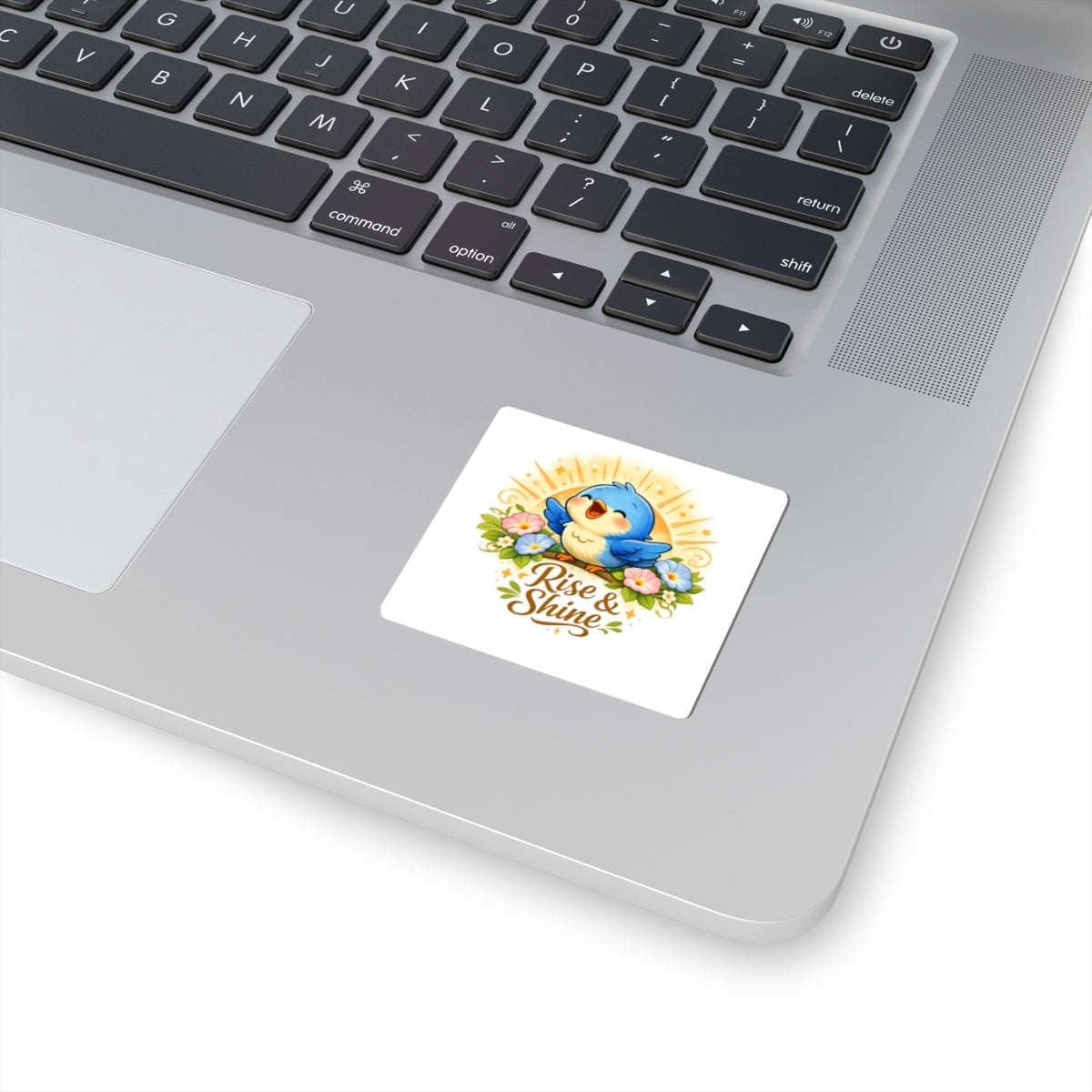 Rise & Shine Bird Sticker — Cute Morning Quote Kiss-Cut Sticker