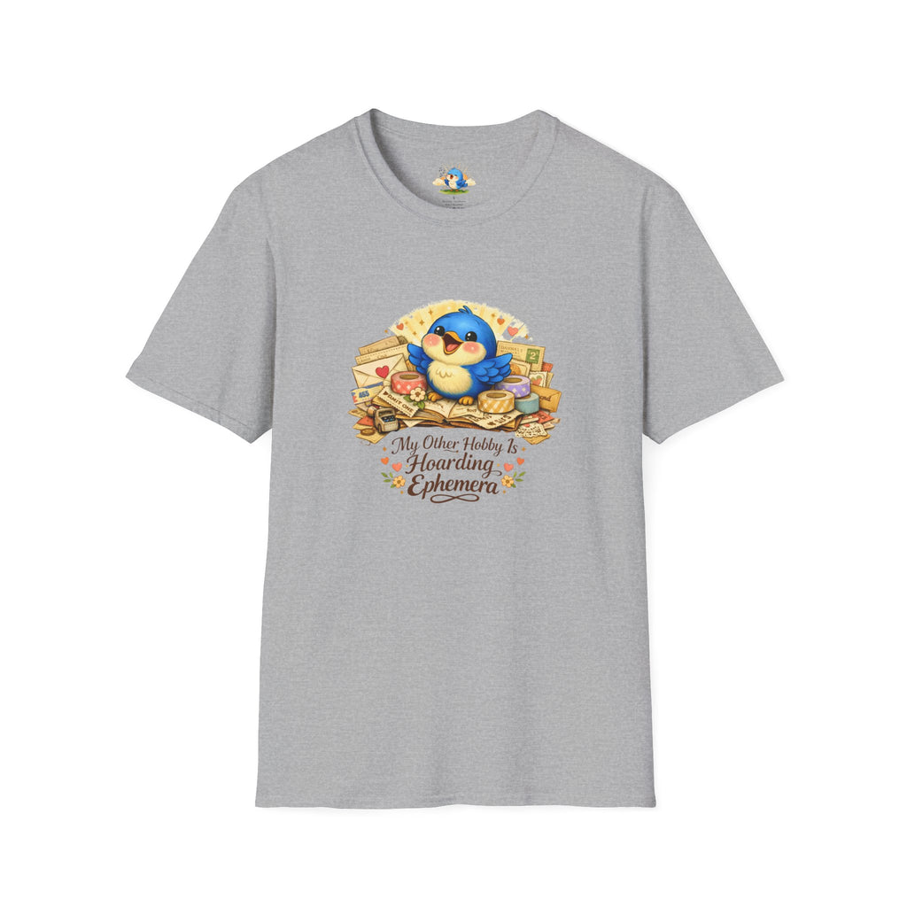 “My Other Hobby Is Hoarding Ephemera” Bluebird Tee