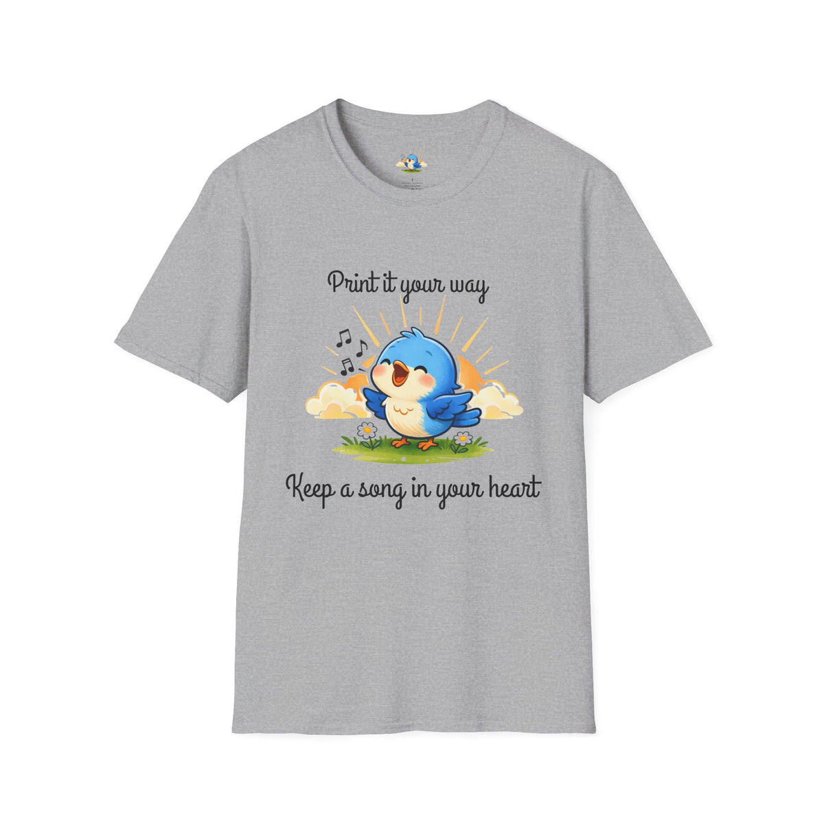 Personalized -  “Keep a Song in Your Heart” Singing Bluebird Tee