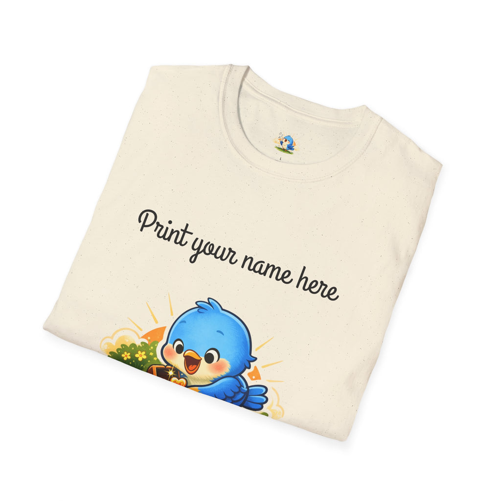 Personalized “Treasure Hunter at Heart” Bluebird Tee – Add Your Name