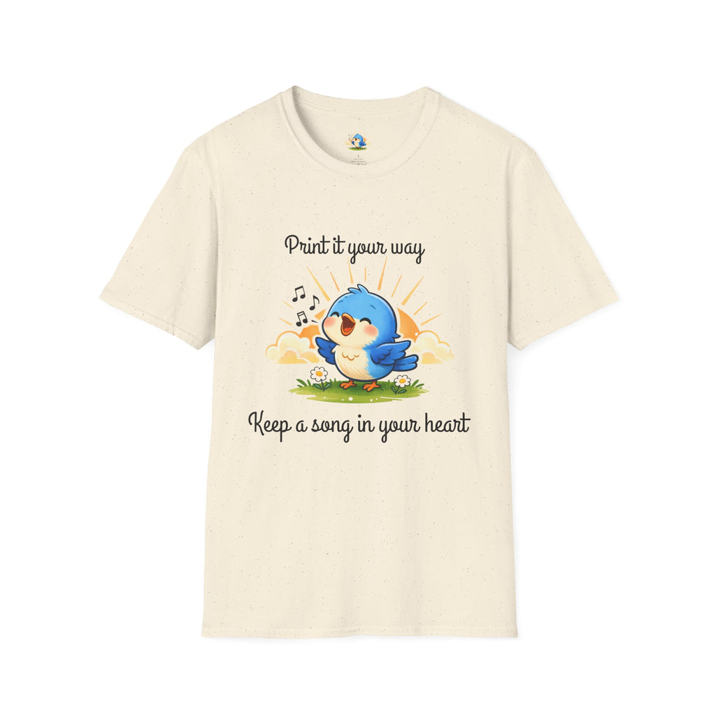 Personalized -  “Keep a Song in Your Heart” Singing Bluebird Tee