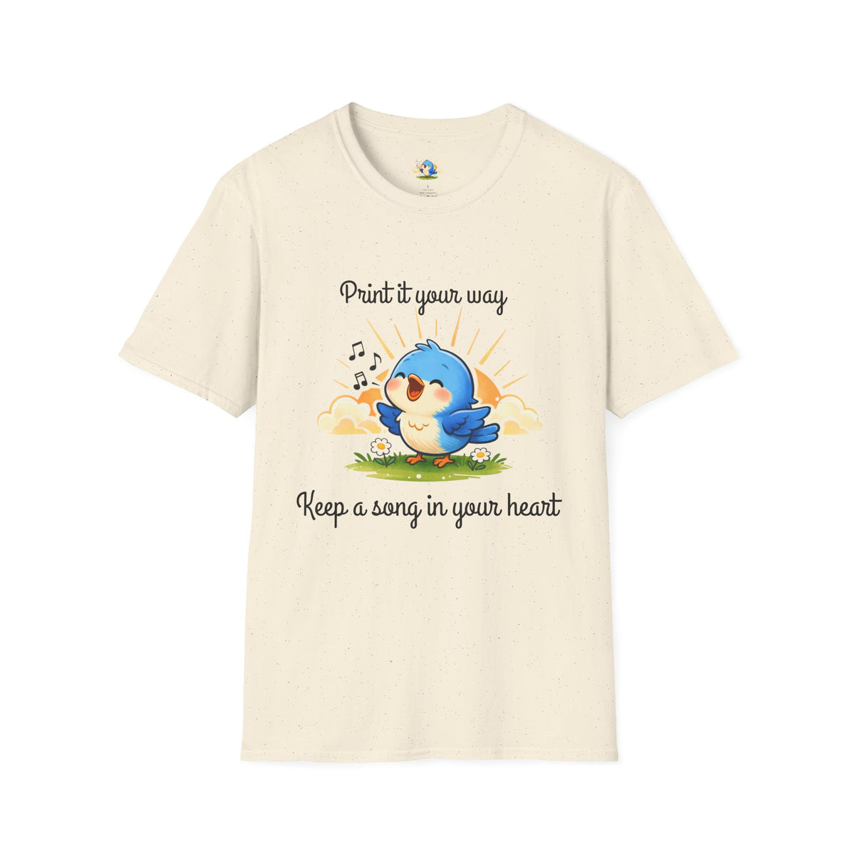 Personalized -  “Keep a Song in Your Heart” Singing Bluebird Tee