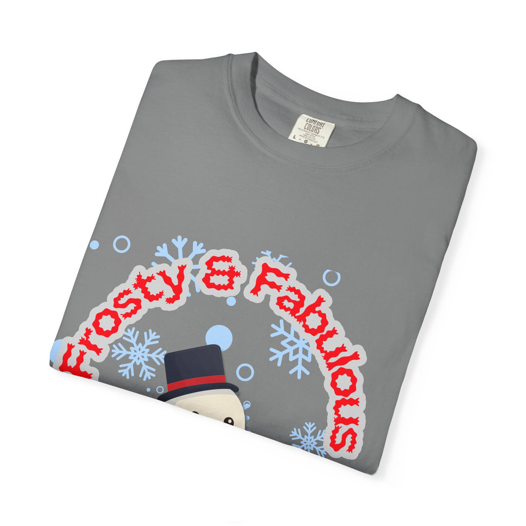 Frosty & Fabulous Christmas Tee – Snowman & Snowflakes Holiday Shirt