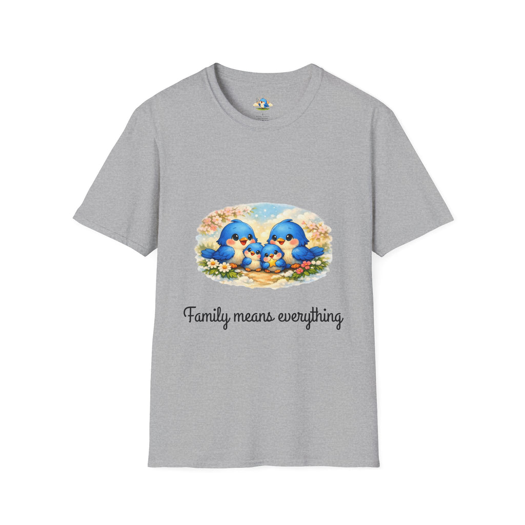 “Family Means Everything” Bluebird Family Tee