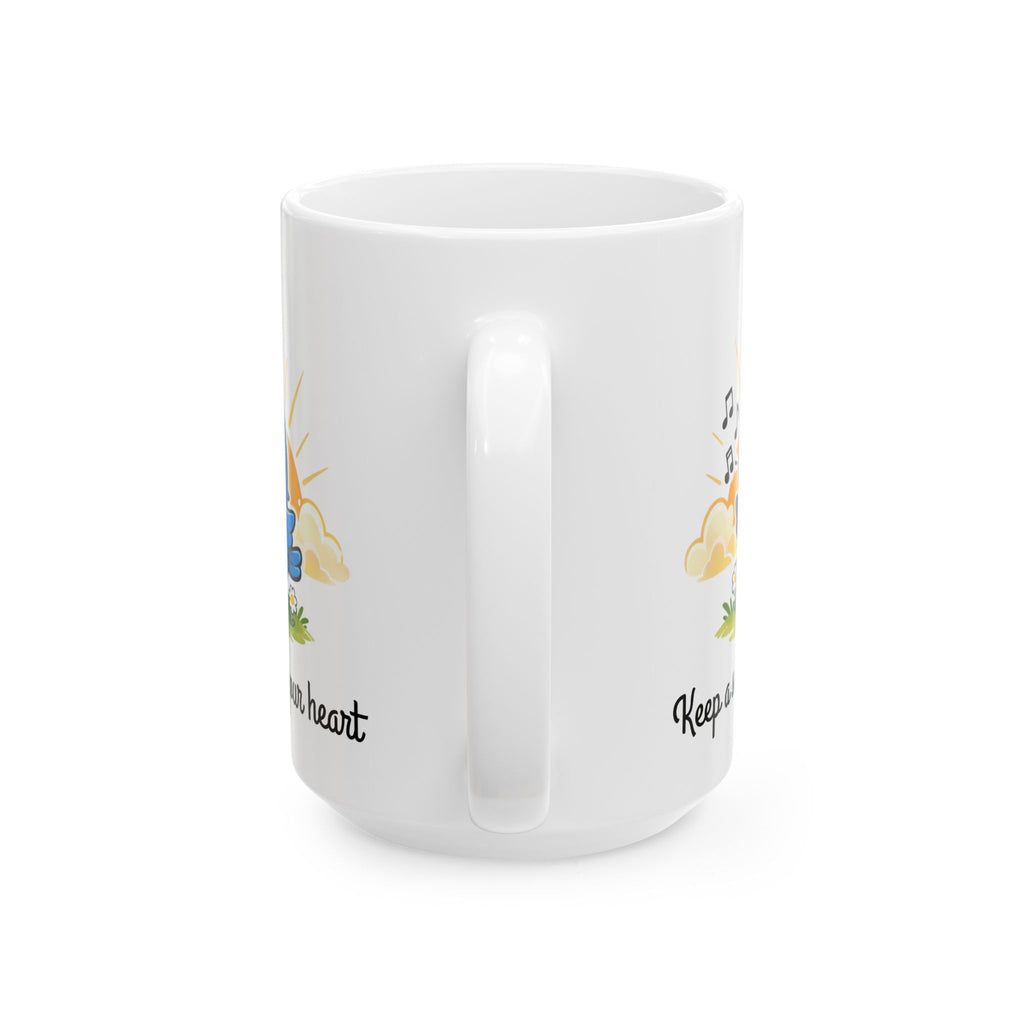 Singing Bluebird Mug – Inspirational Music Lover Gift – ‘Keep a Song in Your Heart’