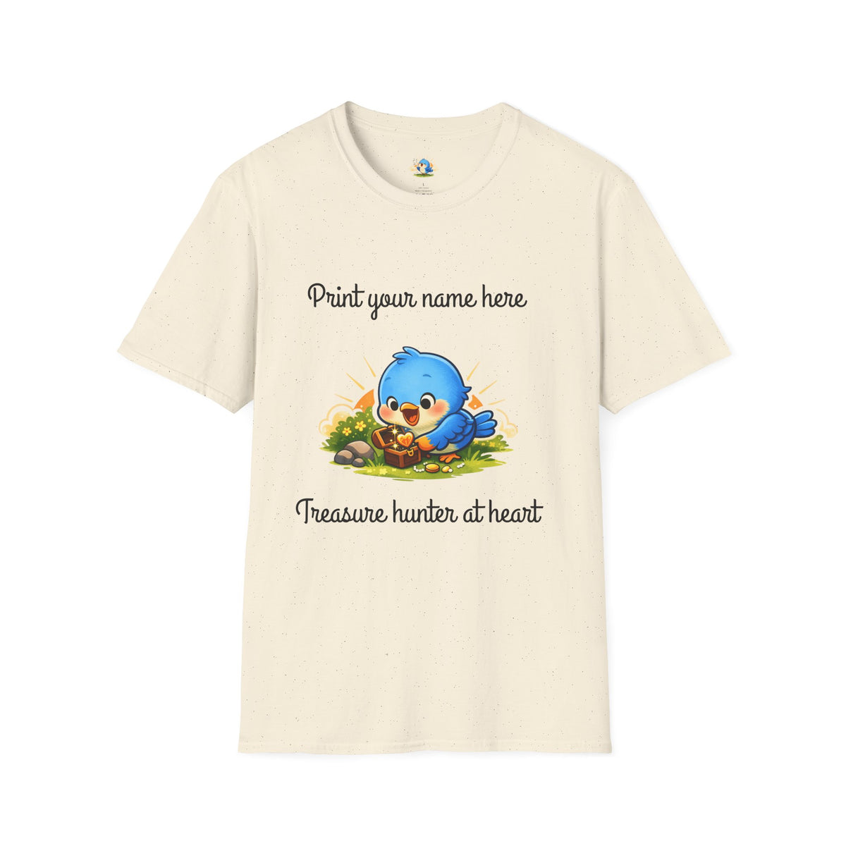 Personalized “Treasure Hunter at Heart” Bluebird Tee – Add Your Name