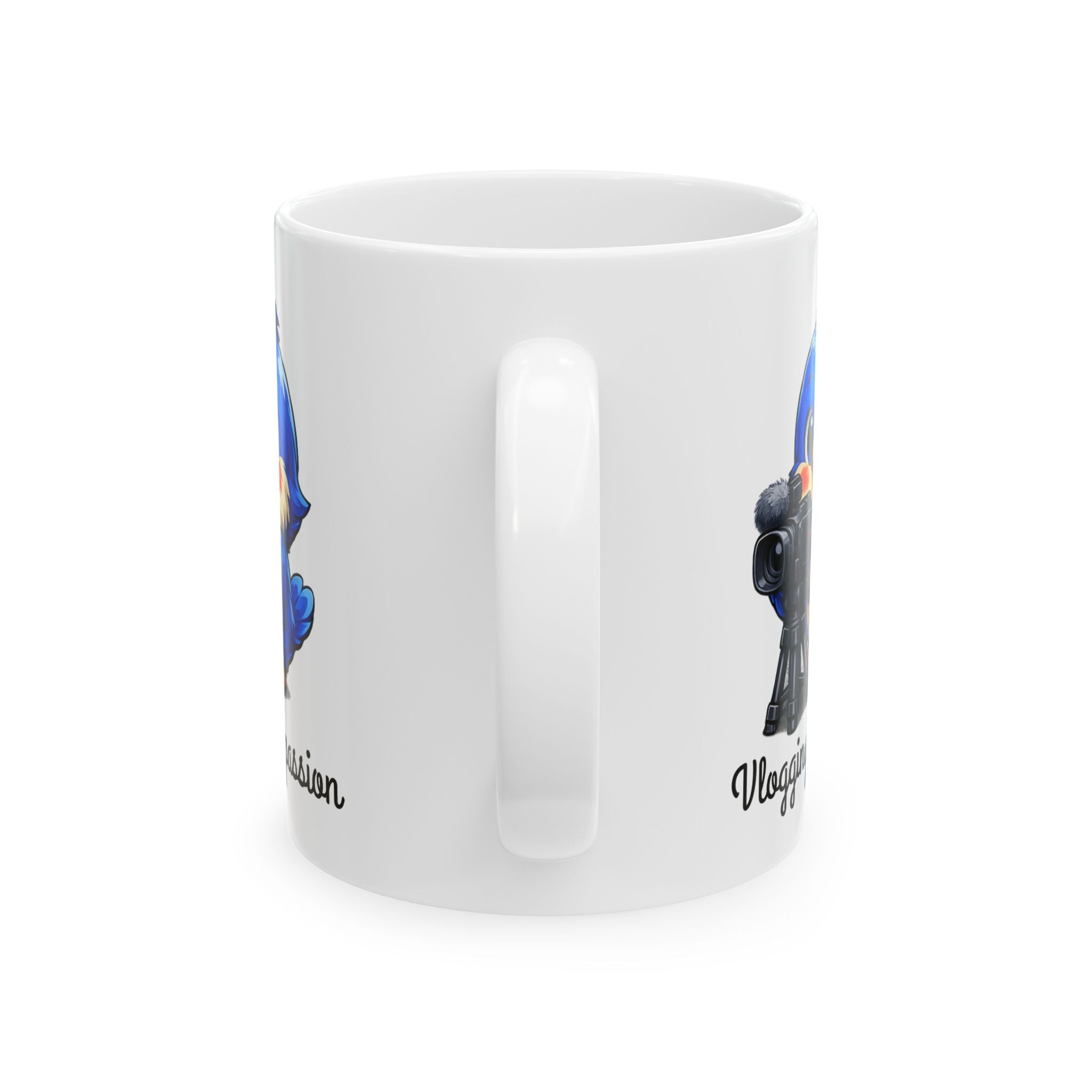 Vlogging Bluebird Mug – Cute Creator Coffee Mug for Content Makers & Influencers