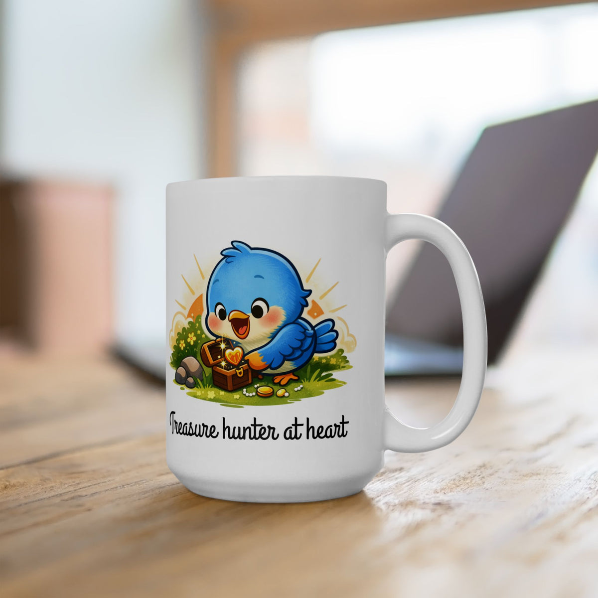 Treasure Hunter at Heart Bluebird Mug – Whimsical Nature Lover Gift (11oz, 15oz)