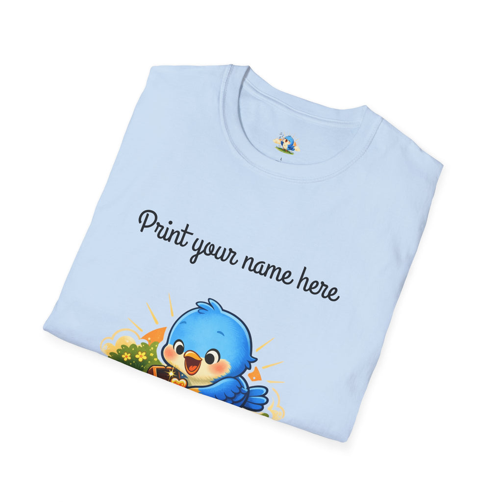 Personalized “Treasure Hunter at Heart” Bluebird Tee – Add Your Name