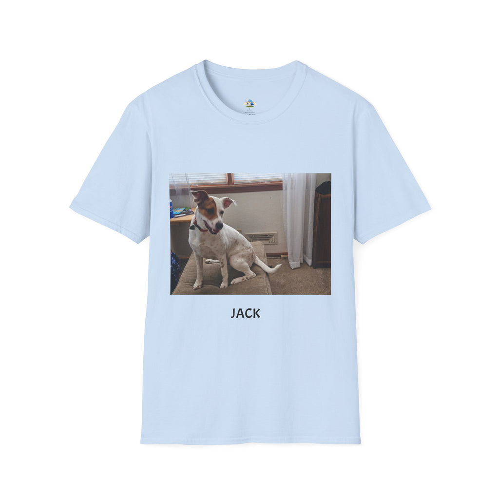 Custom Pet Photo T‑Shirt — Upload Your Dog or Cat’s Image & Add Their Name