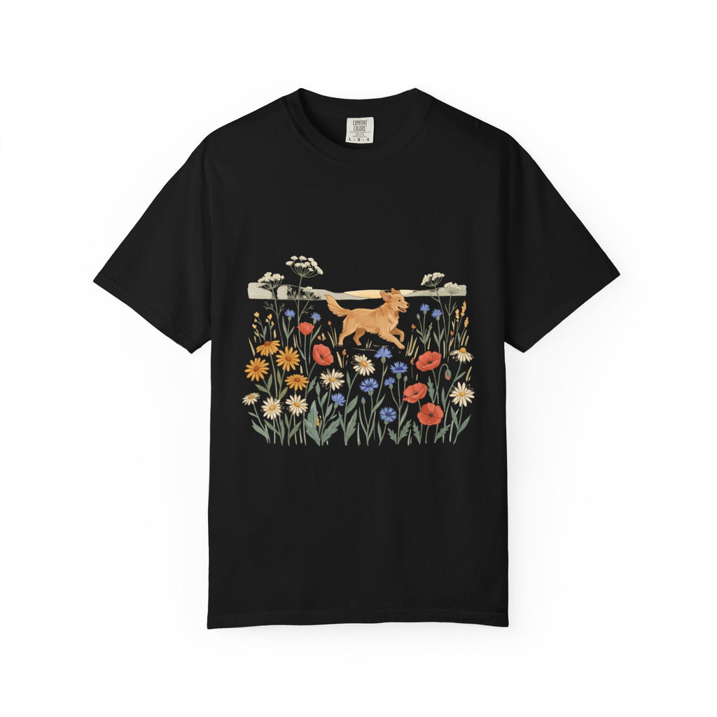 Golden Retriever in Wildflower Meadow T-Shirt