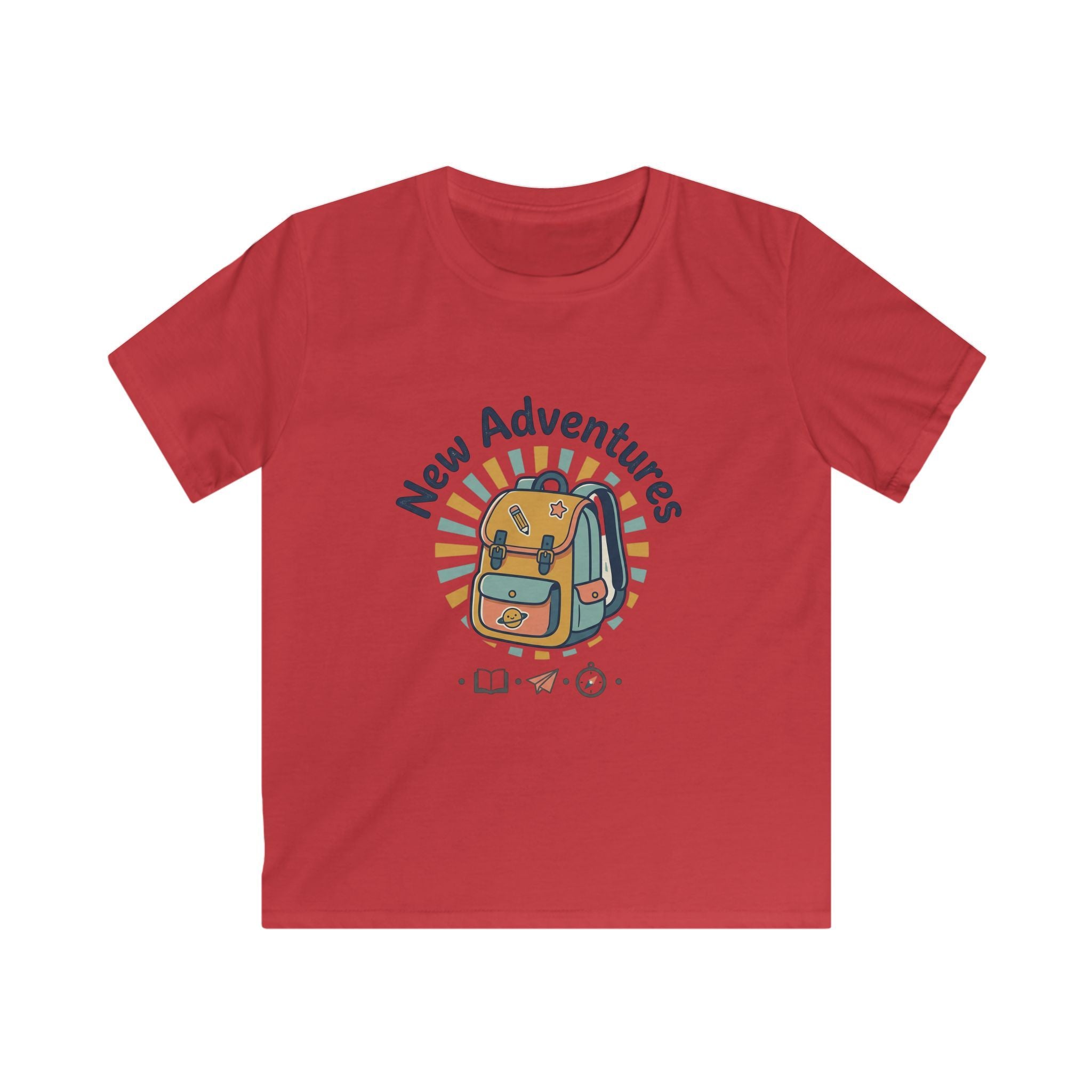 Kids Tee — "New Adventures" Backpack Graphic