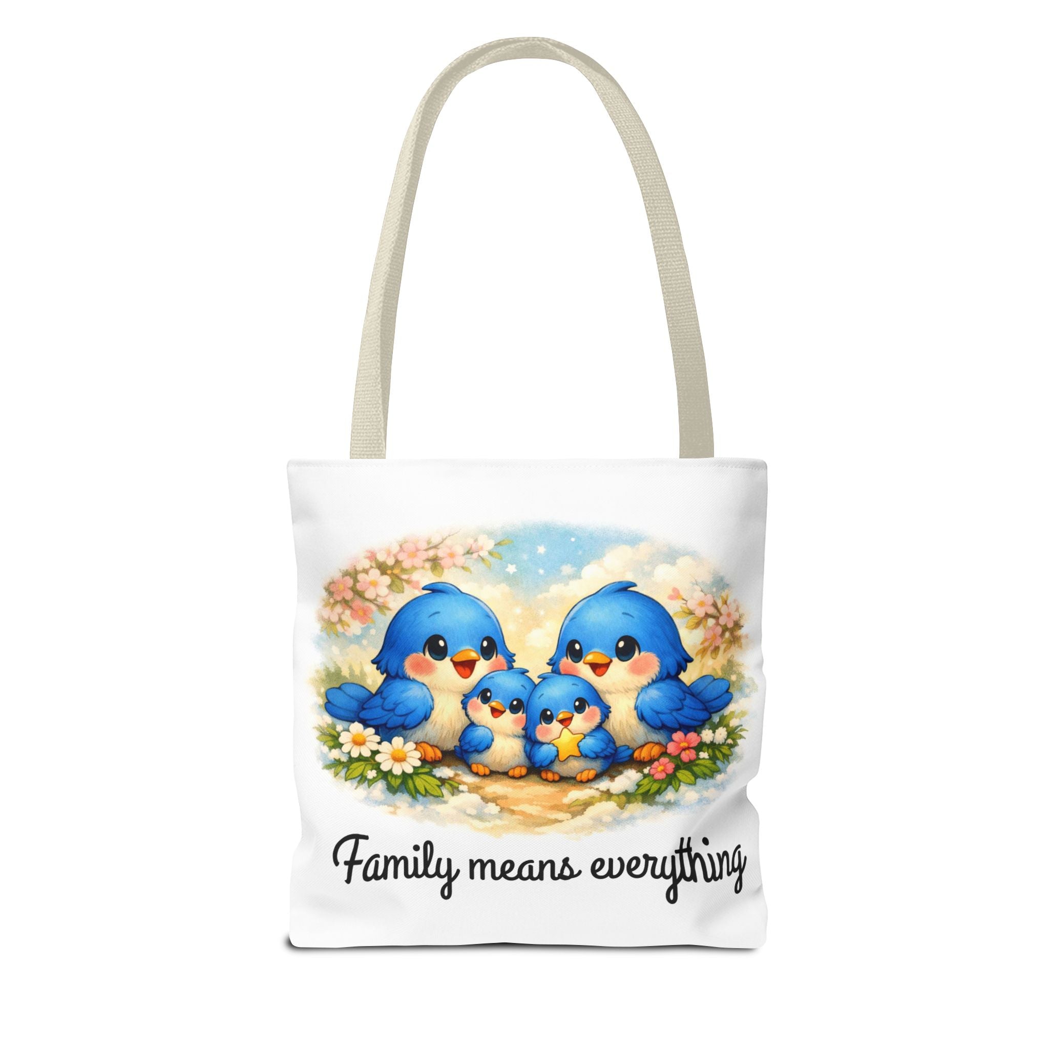 Family Means Everything Bluebirds – Premium Tote Bag