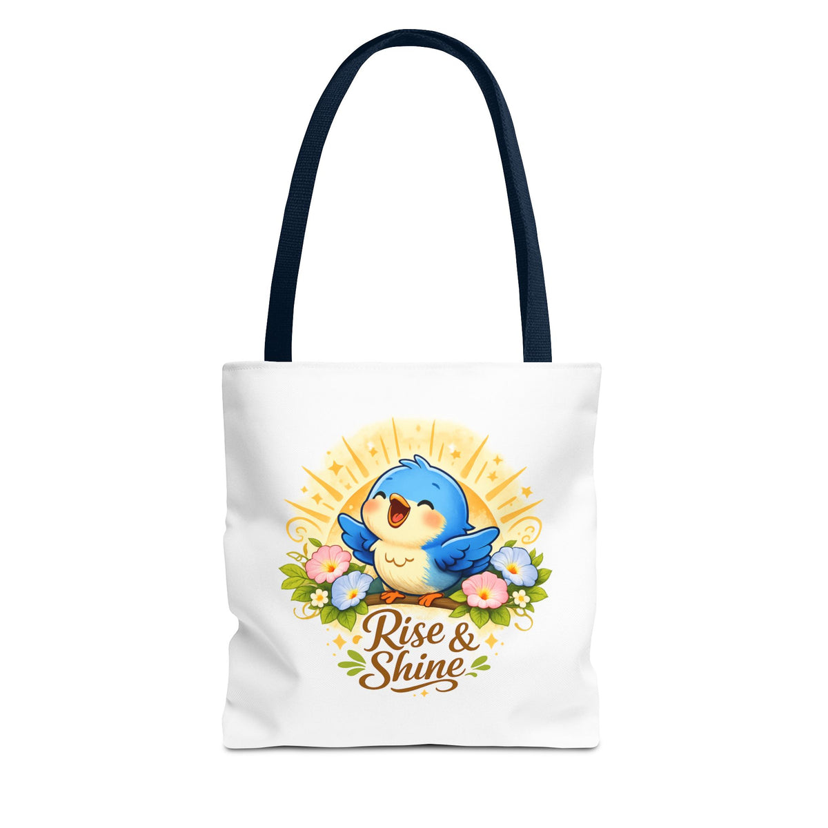 Rise & Shine Premium Bluebird Tote – Inspirational High‑Quality Carryall