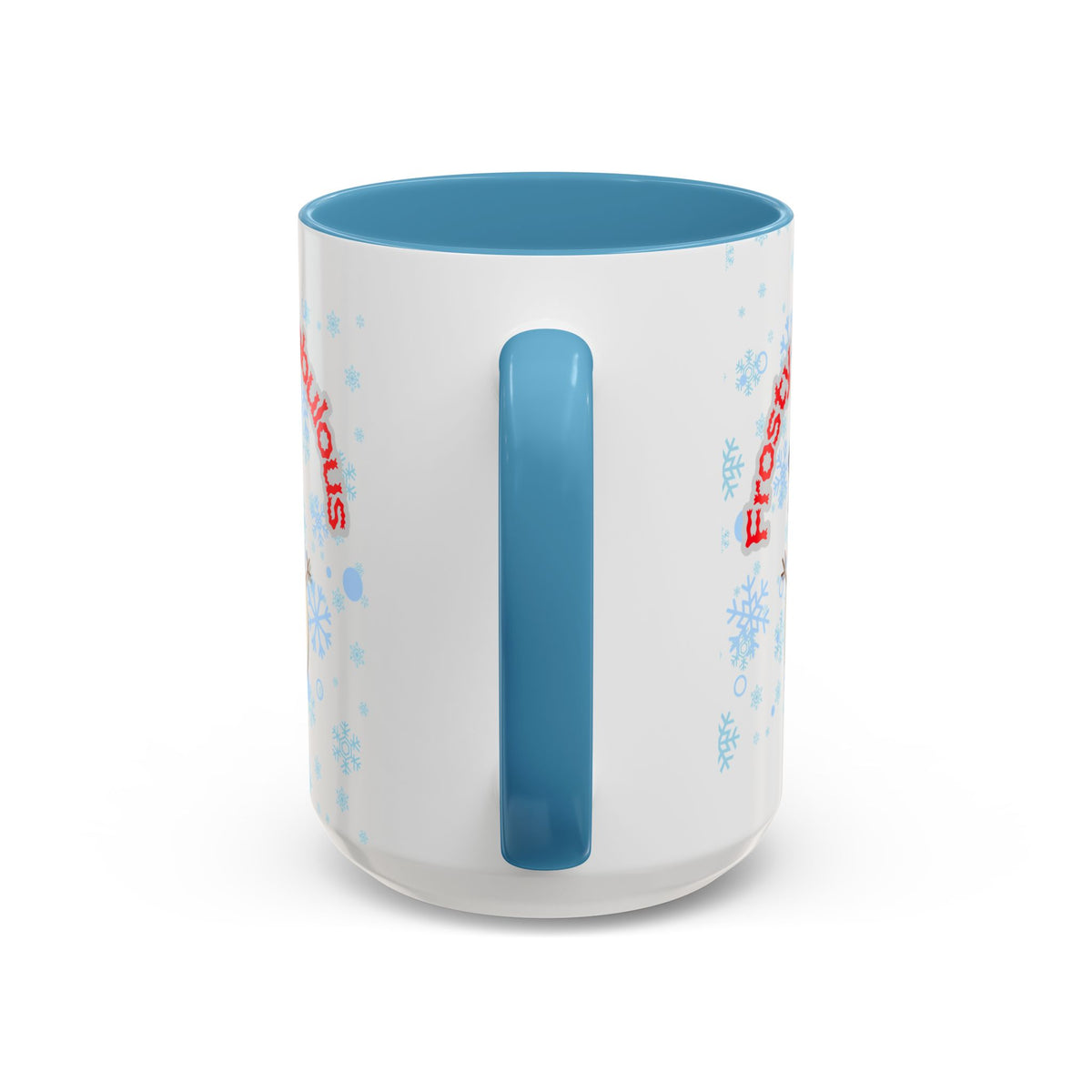 Frosty & Fabulous Christmas Mug – Snowman Winter Coffee Cup, Holiday Hot Cocoa Mug, Cute Snowflakes Design