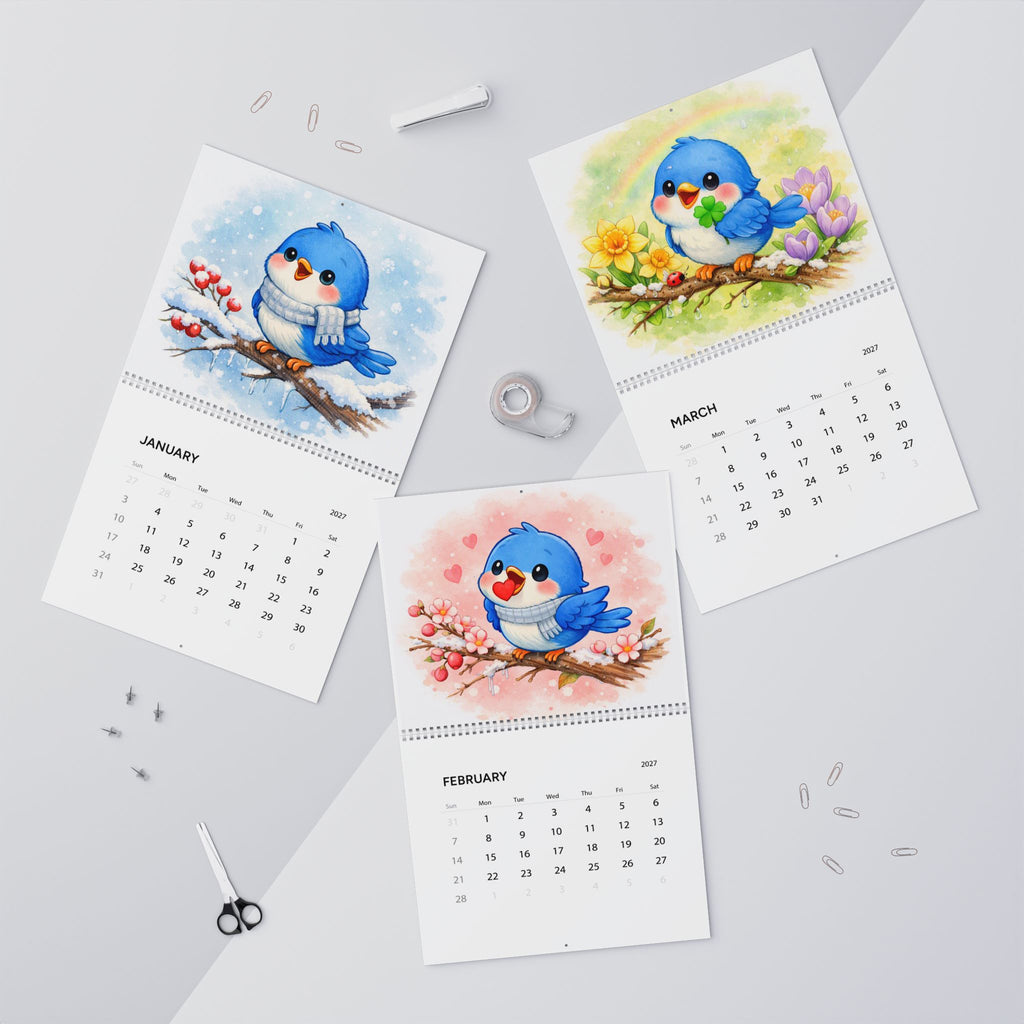 Singing Bluebird Seasonal Watercolor Calendar 2027