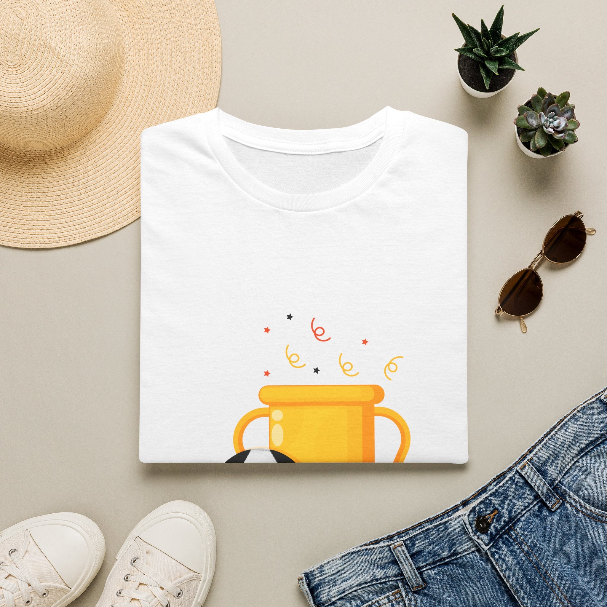 Soccer Champion Trophy T-Shirt — Kids & Fans Victory Tee