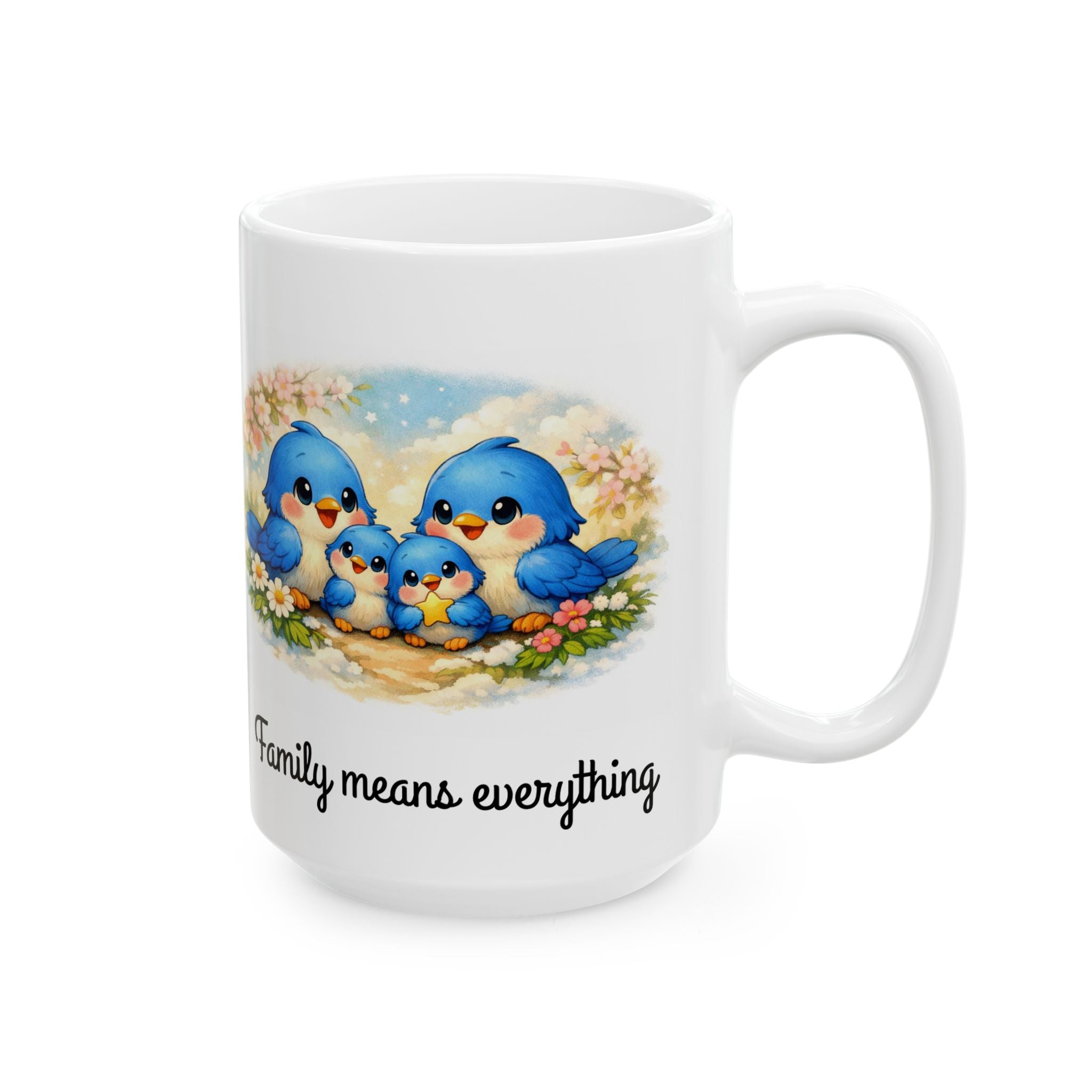 Family Bluebirds Mug – Sentimental Gift for Moms, Grandmas & Bird Lovers